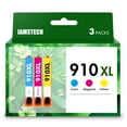 thumbnail image 1 of 910XL Ink Cartridge Compatible for HP 910 Color Combo for HP OfficeJet Pro 8020 8024 8025 8028 8035 OfficeJet 8022 8010 8012 8014 8015 8018 Printer High Yield (Cyan, Magenta, Yellow, 3-Pack), 1 of 8