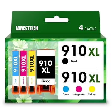 910XL Ink Cartridges Compatible for HP 910XL Printer Ink Combo Pack for HP OfficeJet Pro 8020 8025 8028 8035 8030 8030 8010 8015 8018 8022 Printer (Black, Cyan, Magenta, Yellow,4-Pack)