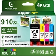 910XL Ink Compatible for HP 910 Ink Cartridges for OfficeJet Pro 8015e 8025e 8028e Printer, 4 Pack