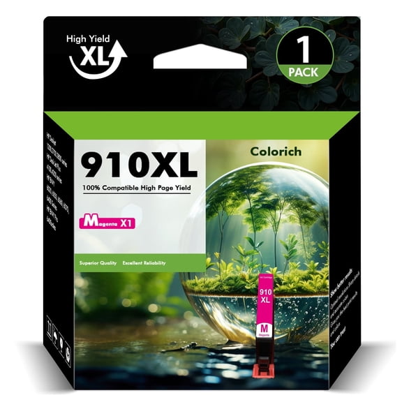 910XL Magenta Printer Ink Cartridge Compatible for 910 XL 910XL 910 Officejet Pro 8012 8013 8015 8022 8025 8028 8035 8012e 8015e 8022e 8025e 8028e 8034e 8035e Printer