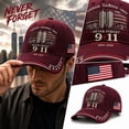 thumbnail image 1 of 911 25th Anniversary Hat, Never Forget 9/11 25th Anniversary Baseball Cap Patriotic Vintage Hats for Men Women, 1 of 6
