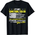 thumbnail image 1 of 911 American Flag Dispatch-er USA Thin Gold Line Operator T-Shirt, 1 of 4