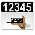 thumbnail image 1 of 911 Customized Horizontal Mailbox Address Numbers Sticker Outdoor/Indoor, 1 Pack Super Reflective Easy Peel and Stick Numbers/Letters Vinyl Stickers (5x18", Black), 1 of 6