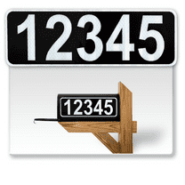 911 Customized Horizontal Mailbox Address Numbers Sticker Outdoor/Indoor, 2 Pack Super Reflective Easy Peel and Stick Numbers/Letters Vinyl Stickers (3x10", Black)