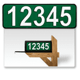 thumbnail image 1 of 911 Customized Horizontal Mailbox Address Numbers Sticker Outdoor/Indoor, 2 Pack Super Reflective Easy Peel and Stick Numbers/Letters Vinyl Stickers (5x18", Green), 1 of 7