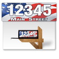 thumbnail image 1 of 911 Customized Horizontal Mailbox Address Numbers Sticker Outdoor/Indoor, 2 Pack Super Reflective Easy Peel and Stick Numbers/Letters Vinyl Stickers (5x18", USA Flag), 1 of 7