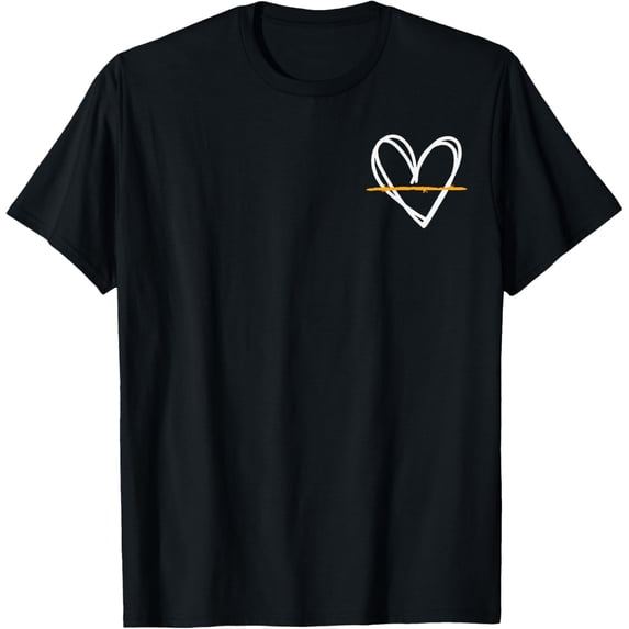 911 Dispatcher Heart Gift Thin Gold Line for Police Dispatch T-Shirt