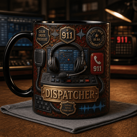 911 Dispatcher Mug Custom Coffee Cup Gift for Emergency Telecommunicators