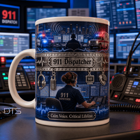911 Dispatcher Mug Gift, Emergency Dispatch Coffee Cup for Operator Appreciation