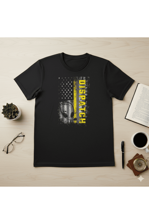 911 Dispatcher Operator Patriotic Humor Graphic Art Tee Unisex T-Shirt V17360, up to Size 5XL