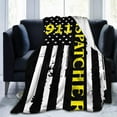 thumbnail image 1 of 911 Dispatcher Thin Gold Line Warm Ultra Soft Micro Fleece Couch Travel Chair Throw Blanket for Women Men Gift, 1 of 5