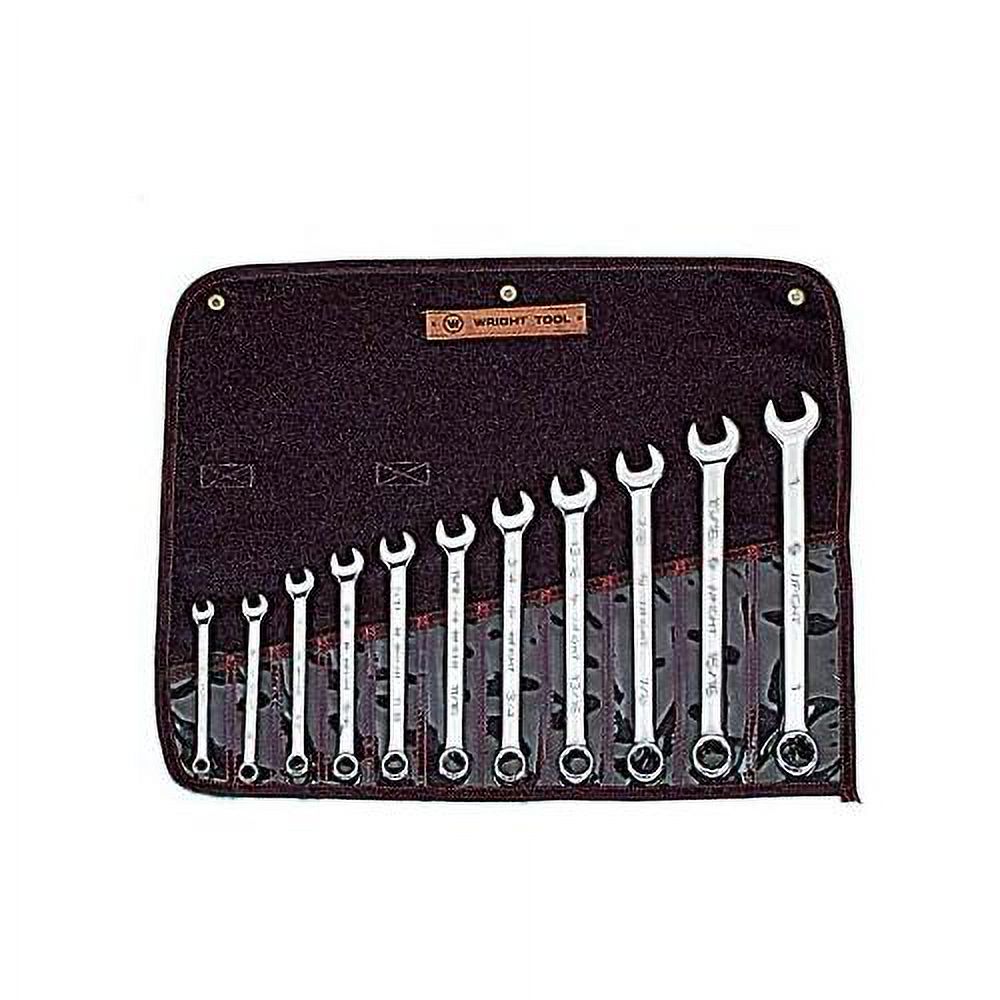 911 Full Polish 12 Point Combination Wrench Set 3/8" 1" (11Piece),Silver