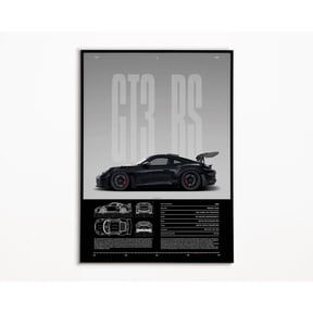 911 Gt3 Rs Poster Porsche Car Print Hyper Car Wall Art Home Decor Art
