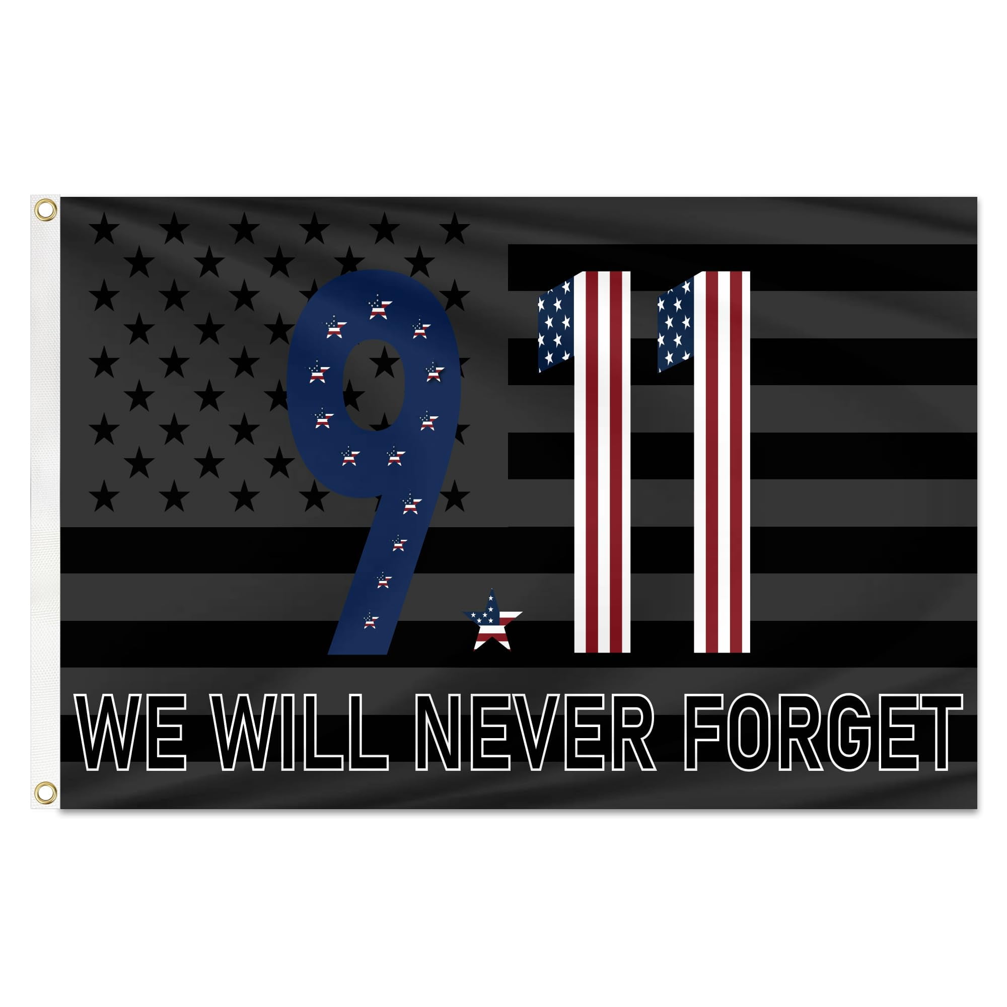 911 Memorial Flag 3x5 IFF17 Ft We Will Never Forget 9/11 Flags with ...