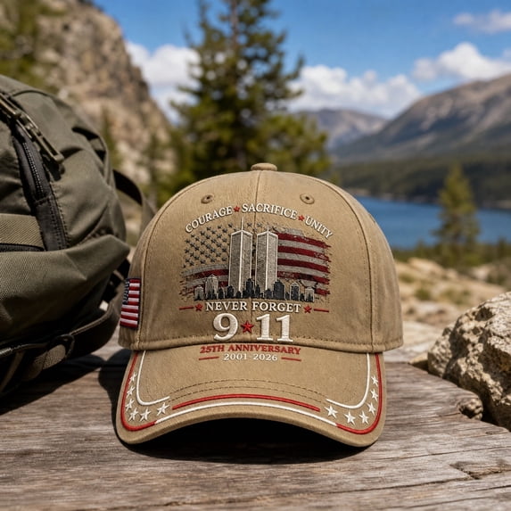 911 Never Forget Hats 9/11 25th Anniversary Baseball Cap We Will Never Forget Hat 9/11 Patriot Day Commemorative Trucker Hat American Remember 9/11 Dad Hat