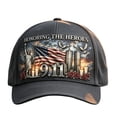 thumbnail image 1 of 911 Patriot Tribute Baseball Cap, We Will Never Forget 3D Graphic Print Hat, Unisex Adjustable Adult Baseball Hat for Remembrance Ceremonies & Everyday Casual Wear, 1 of 5