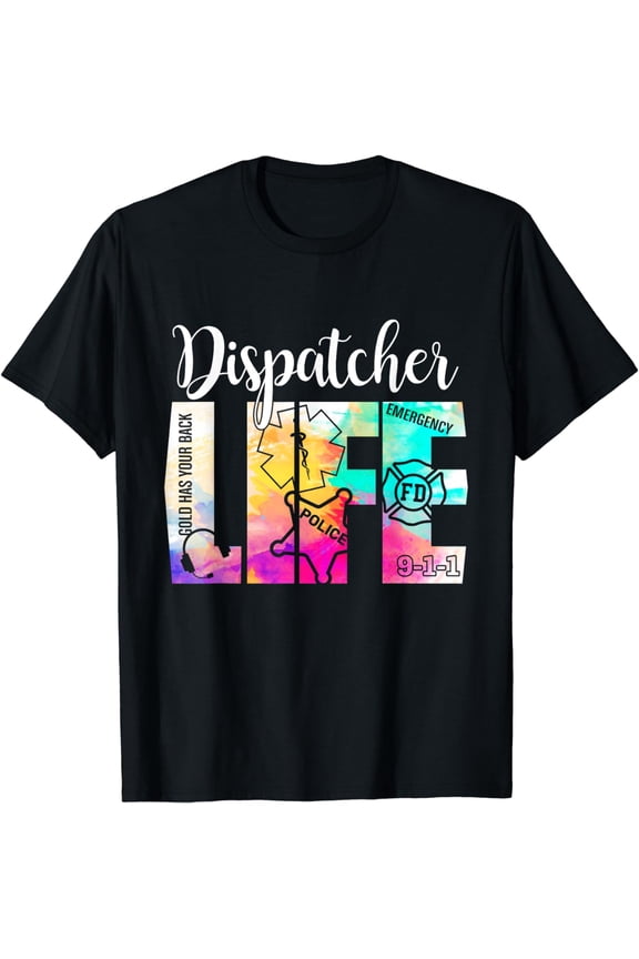911 Police Emergency Dispatcher - Life gold has your back T-Shirt