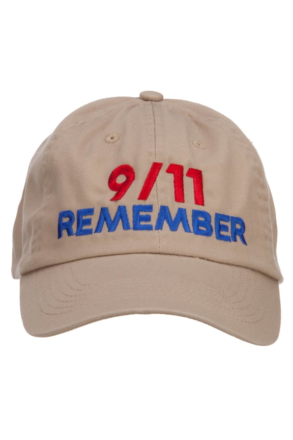 911 Remembered Embroidered Low Profile Cap - Khaki OSFM