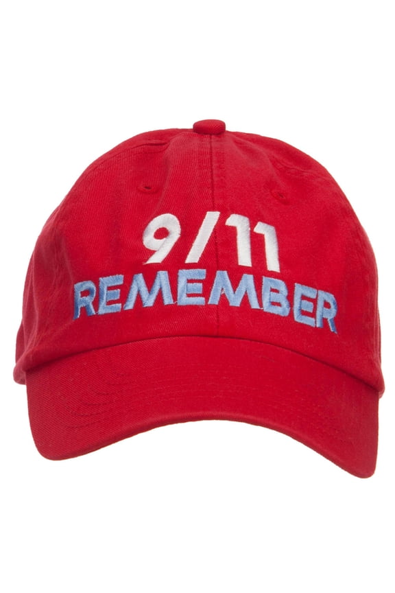 911 Remembered Embroidered Low Profile Cap - Red OSFM
