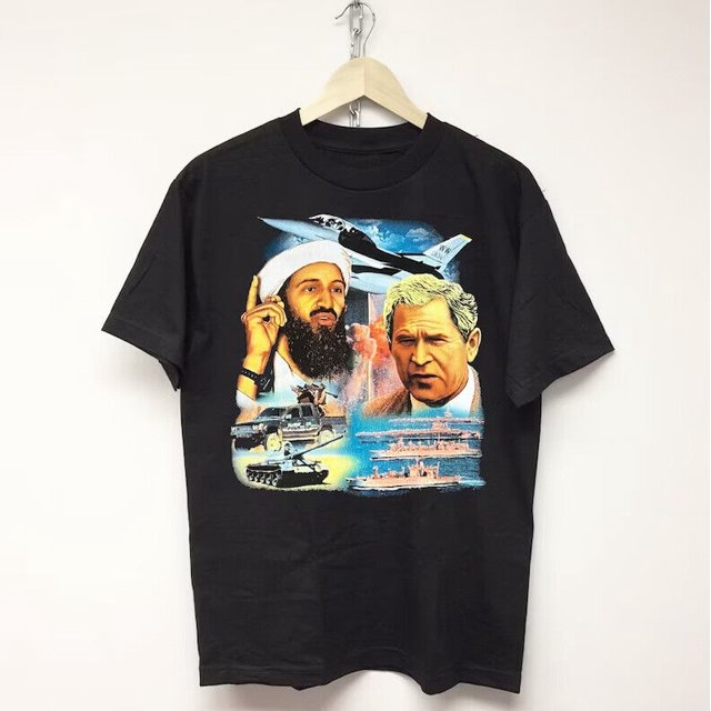 911 Vintage Rap Osama Bin Laden W Bush Hip Hop TShirt