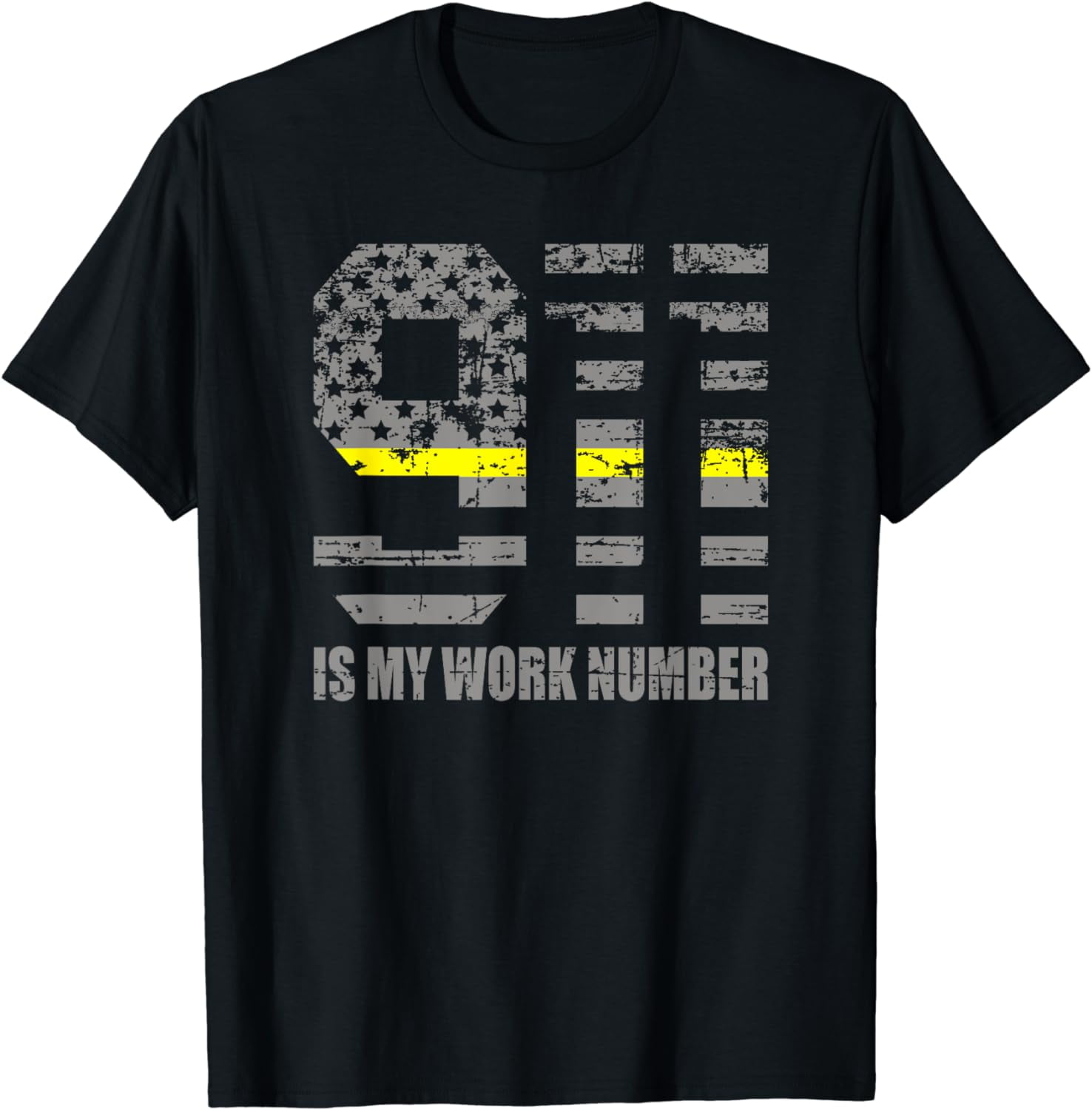 My Work Num 912 Is My Work Number T-Shirt Funny Dispatcher Gift - Walmart Business ...