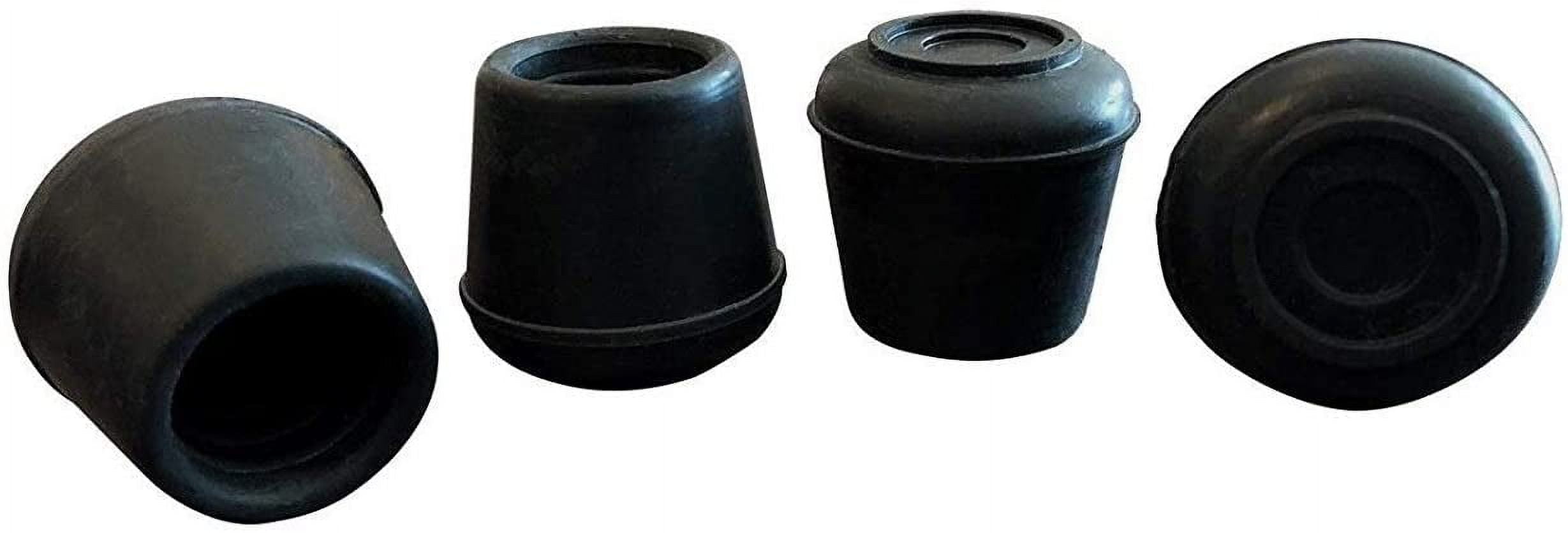 9129 11/8Inch Inside Diameter Rubber Leg Tips, 4Pack, Black