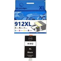912XL 912 Ink Cartridges Compatible for HP 8012 8014 8015 8017 8022 8023 8024 8025 Inkjet Printers, Leak-Proof Design Crisp Printing