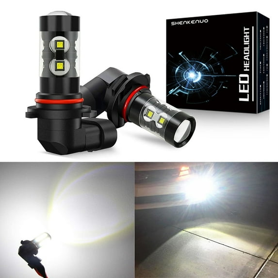 9145 LED Fog Light Bulbs,6000K White,for 2011-2018 Ram 1500 2500 3500,9005 9006 Foglight 2pcs