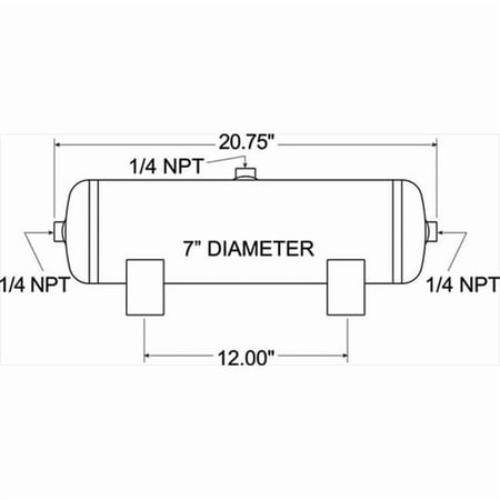 9148 3 Gallon Air Tank, 3 Ports