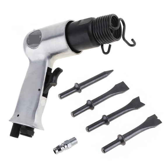 9150 120mm Medium Stroke Air Hammer Kit Professional Handheld Pistol Gas Shovels Air Hammer Small Rust Remover Cutting Drilling Chipping Pneumatic Tools