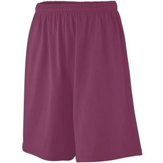 915A Longer Length Jersey Short - Maroon, 2X