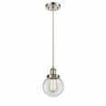 thumbnail image 1 of 916-1P-SN-G202-6-Innovations Lighting-Beacon - 1 Light Cord Hung Mini Pendant In Modern Style-9 Inches Tall and 6 Inches Wide-Brushed Satin Nickel, 1 of 3