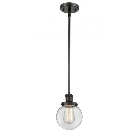 916-1S-OB-G202-6-LED-Innovations Lighting-Beacon-3.5W 1 LED Pendant in Modern Contempo Style-6 Inches Wide by 9 Inches High   Oil Rubbed Bronze Finish