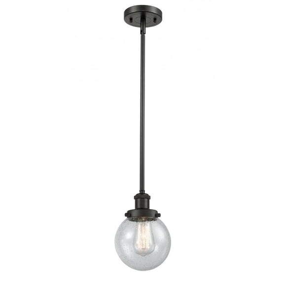 916-1S-OB-G204-6-LED-Innovations Lighting-Beacon-3.5W 1 LED Pendant in Modern Contempo Style-6 Inches Wide by 9 Inches High   Oil Rubbed Bronze Finish