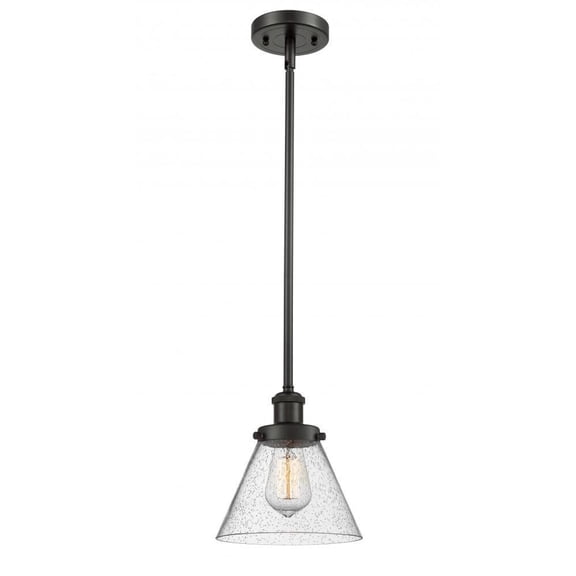 916-1S-OB-G44-LED-Innovations Lighting-Large Cone-3.5W 1 LED Pendant in Industrial Style-8 Inches Wide by 10 Inches High   Oil Rubbed Bronze Finish