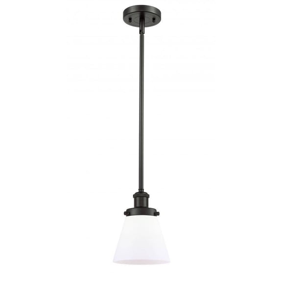 916-1S-OB-G61-LED-Innovations Lighting-Small Cone-3.5W 1 LED Pendant in Industrial Style-6 Inches Wide by 9 Inches High Oil Rubbed Bronze Finish
