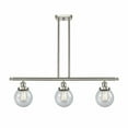 thumbnail image 1 of 916-3I-SN-G204-6-Innovations Lighting-Beacon - 3 Light Stem Hung Island In Modern Style-10 Inches Tall and 36 Inches Wide-Brushed Satin Nickel, 1 of 2