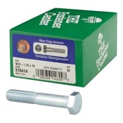 916414 M12-1.75 x 70 mm Metric Fine Hex Cap Screws - Zinc Plated Steel