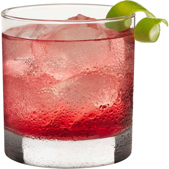 917CD Heavy Base Rocks Glasses Set of 12, Rocks Glass Cups Set with Simple Lines, Elegant Old Fashioned Glass for Whiskey,Cocktails and More