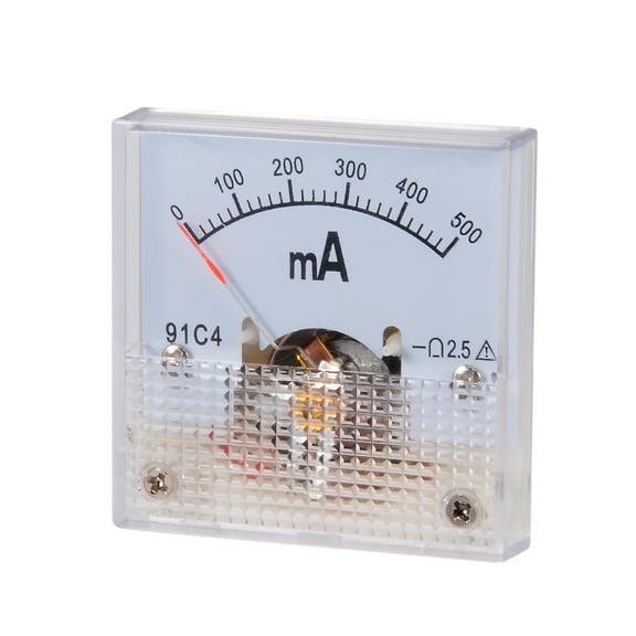 91C4-A Analog Current Panel Meter DC 500mA Ammeter for Circuit Testing 1 PCS