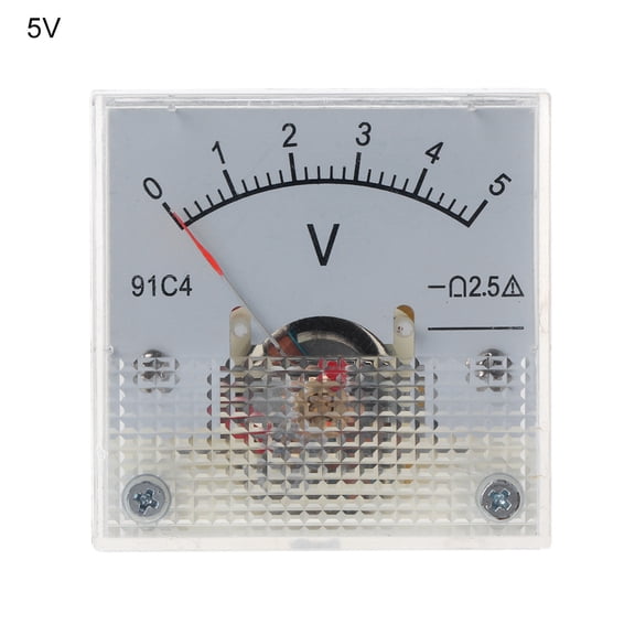 91C4 DC Voltmeter Analog Panel Voltage Meter Mechanical Pointer Type 3/5/10/15/20/30/50/100/150/250V
