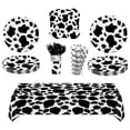thumbnail image 1 of 91Pcs Cow Birthday Party Supplies - Farm Cow Print Birthday Party Tableware Includes Party Plates, Napkins, Tableware and Tablecloth for Cow Farm Theme Birthday Parties Decorations, 1 of 8