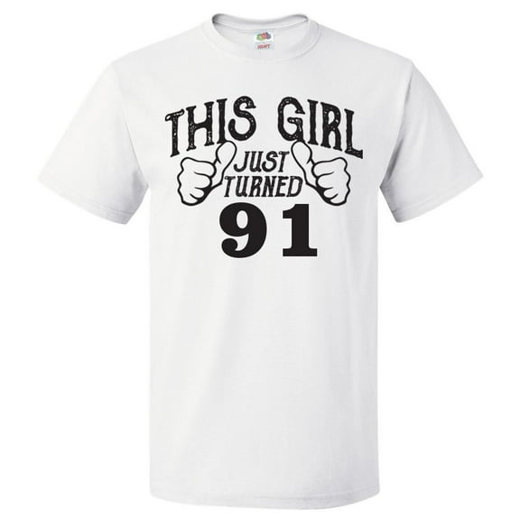 91st Birthday Gift For 91 Year Old This Girl Turned 91 T Shirt Gift