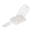 thumbnail image 1 of 91x8mm White Adjustable Self Adhesive Cable Clips Wire Organizer w Optional Screw Mount 50 Pack, 1 of 5