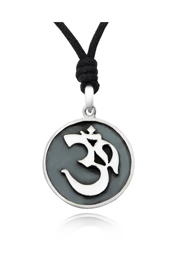92.5 Sterling Silver Hindu Om Omh Pendant Charm