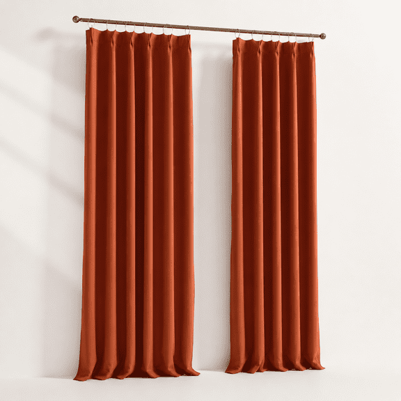 92 Inch Custom Blackout Curtafor Living Room 2 Panels Set Copper Pinch Pleat With Hookspie Decorative Pleated Window Drapes Rustic