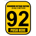 thumbnail image 1 of 92 Octane Gas Pump Button Label Vinyl Sticker Gasoline Petrol Decal 2x2.5 Inch, 1 of 2