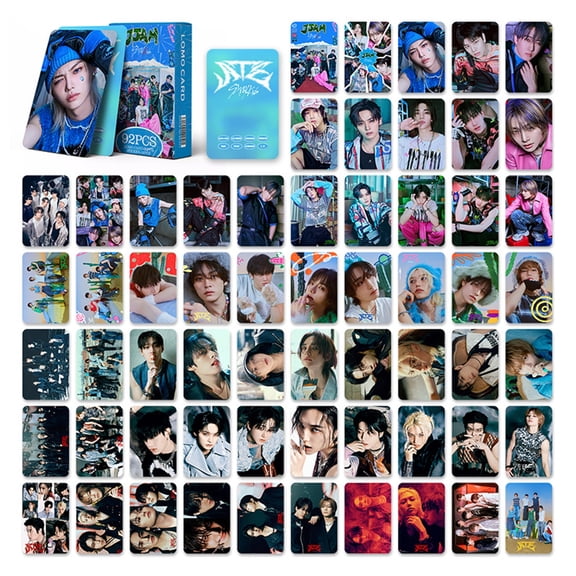 92 Pcs GIANT Photocards K-Pop Idol Collectible LOMO Cards Set, Double-Sided Mini Stickers and Greeting Cards for K-Pop Fans Gift for Felix and I.N and BANGCHAN Hyunjin Han Fans
