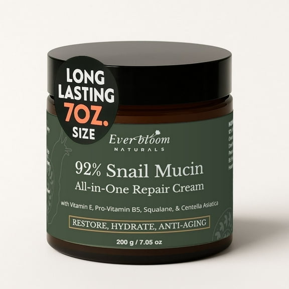 92% Snail Mucin Face Moisturizer Cream, 7oz Jar