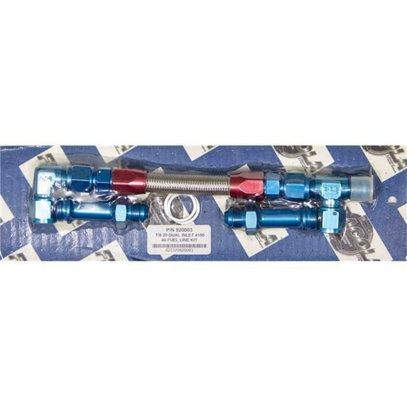 920003 0.88-20 in. Holley 4150 Dual Inlet -8 AN Fuel Line Kit